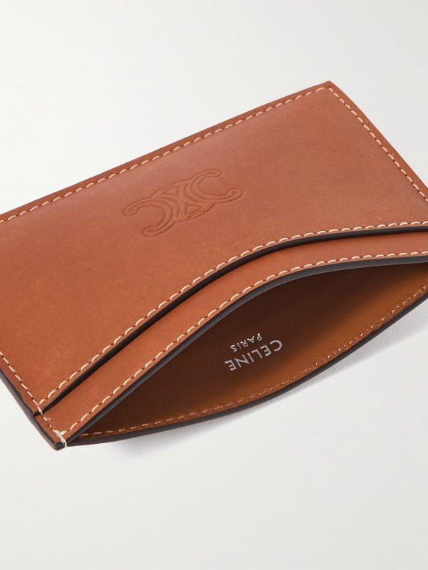 Logo-Debossed Leather Cardholder - E1