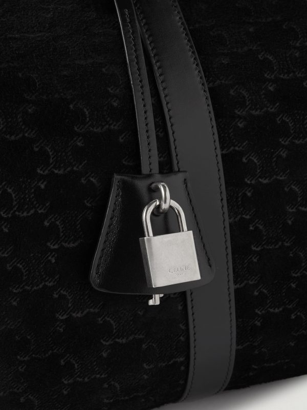 Boston Triomphe Leather-Trimmed Logo-Jacquard Suede Tote - CU Boston Triomphe Leather-Trimmed Logo-Jacquard Suede Tote - CU