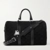 Boston Triomphe Leather-Trimmed Logo-Jacquard Suede Tote Boston Triomphe Leather-Trimmed Logo-Jacquard Suede Tote