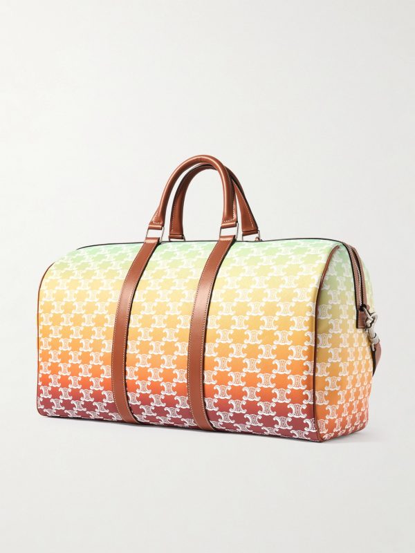 Medium Voyage Leather-Trimmed Logo-Print Coated-Canvas Holdall - BK Medium Voyage Leather-Trimmed Logo-Print Coated-Canvas Holdall - BK