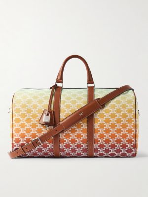 Medium Voyage Leather-Trimmed Logo-Print Coated-Canvas Holdall Medium Voyage Leather-Trimmed Logo-Print Coated-Canvas Holdall