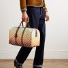 Medium Voyage Leather-Trimmed Logo-Print Coated-Canvas Holdall - OU Medium Voyage Leather-Trimmed Logo-Print Coated-Canvas Holdall - OU