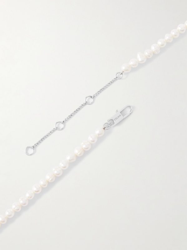 Silver-Tone Pearl Necklace - BK Silver-Tone Pearl Necklace - BK