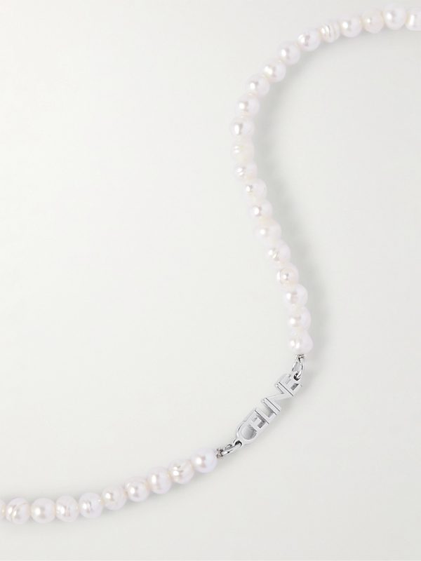 Silver-Tone Pearl Necklace - CU Silver-Tone Pearl Necklace - CU