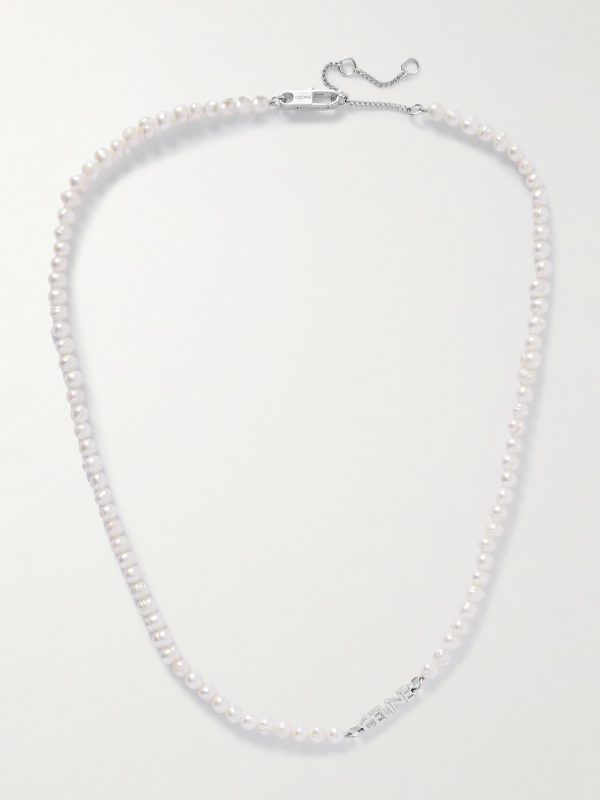 Silver-Tone Pearl Necklace Silver-Tone Pearl Necklace