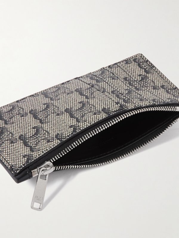 Triomphe Coated-Canvas Zipped Cardholder - E1 Triomphe Coated-Canvas Zipped Cardholder - E1
