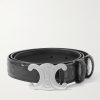 2.5cm Triomphe Logo-Debossed Leather Belt 2.5cm Triomphe Logo-Debossed Leather Belt