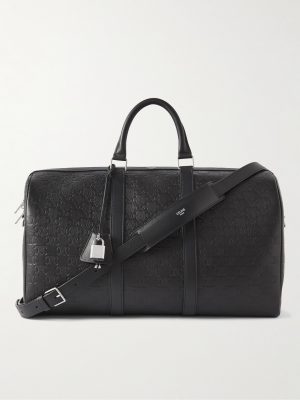 Medium Voyage Logo-Debossed Leather Holdall Medium Voyage Logo-Debossed Leather Holdall