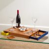 Le Plateau Wood, Lacquer, Leather and Chromed Metal Wine Tool and Tray Set - OU Le Plateau Wood, Lacquer, Leather and Chromed Metal Wine Tool and Tray Set - OU