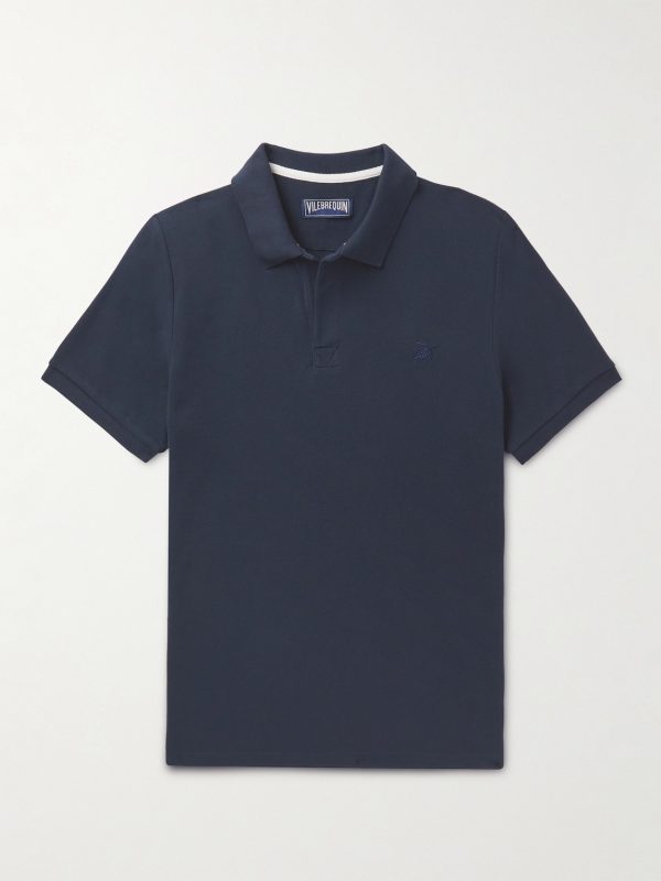 Slim-Fit Logo-Embroidered Cotton-Piqué Polo Shirt Slim-Fit Logo-Embroidered Cotton-Piqué Polo Shirt
