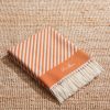 Moai Fringed Striped Cotton-Bouclé Beach Towel