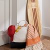 Moai Fringed Striped Cotton-Bouclé Beach Towel - OU