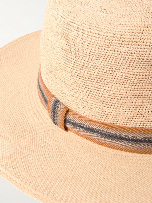 Naoki Webbing-Trimmed Straw Hat - CU Naoki Webbing-Trimmed Straw Hat - CU