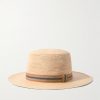 Naoki Webbing-Trimmed Straw Hat Naoki Webbing-Trimmed Straw Hat