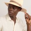 Naoki Webbing-Trimmed Straw Hat - OU Naoki Webbing-Trimmed Straw Hat - OU