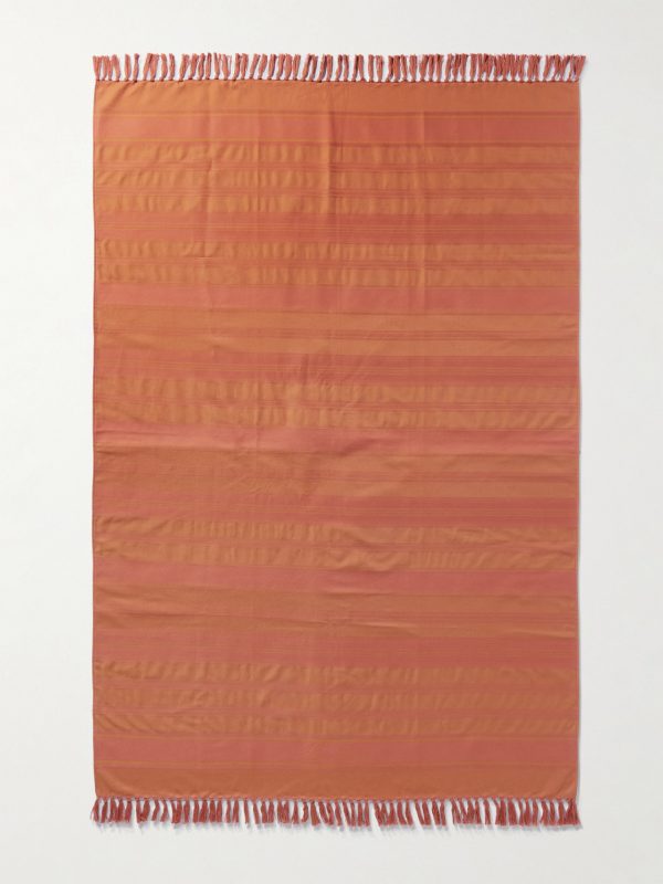 Fringed Striped Cotton Towel - E1 Fringed Striped Cotton Towel - E1