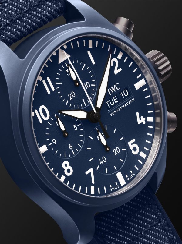 Pilot’s Top Gun Oceana Automatic Chronograph 41.9mm Ceramic, Webbing and Rubber Watch, Ref. No. IW389404 - CU