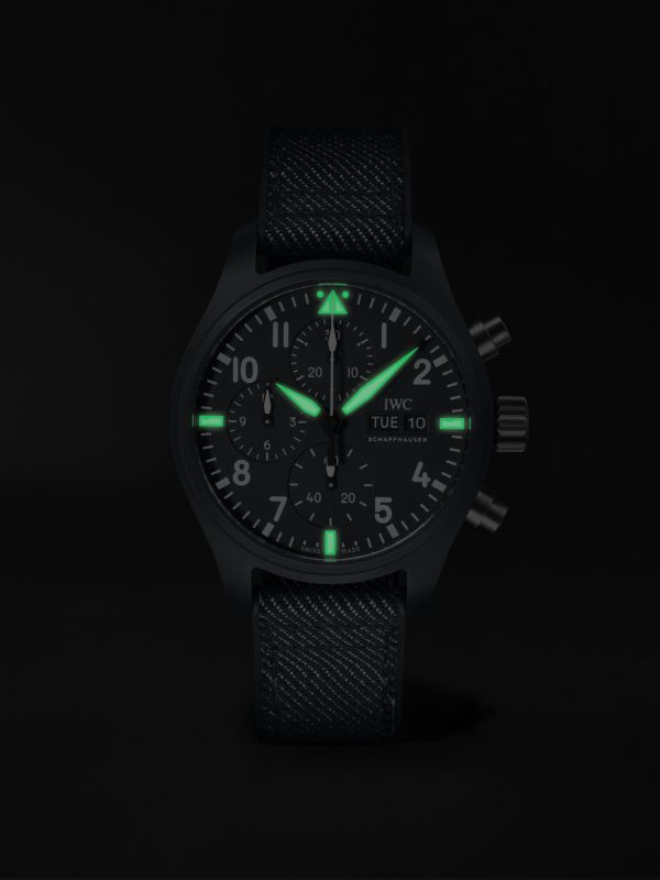 Pilot’s Top Gun Oceana Automatic Chronograph 41.9mm Ceramic, Webbing and Rubber Watch, Ref. No. IW389404 - E5