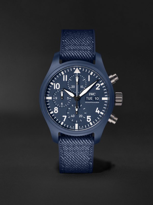 Pilot’s Top Gun Oceana Automatic Chronograph 41.9mm Ceramic, Webbing and Rubber Watch, Ref. No. IW389404