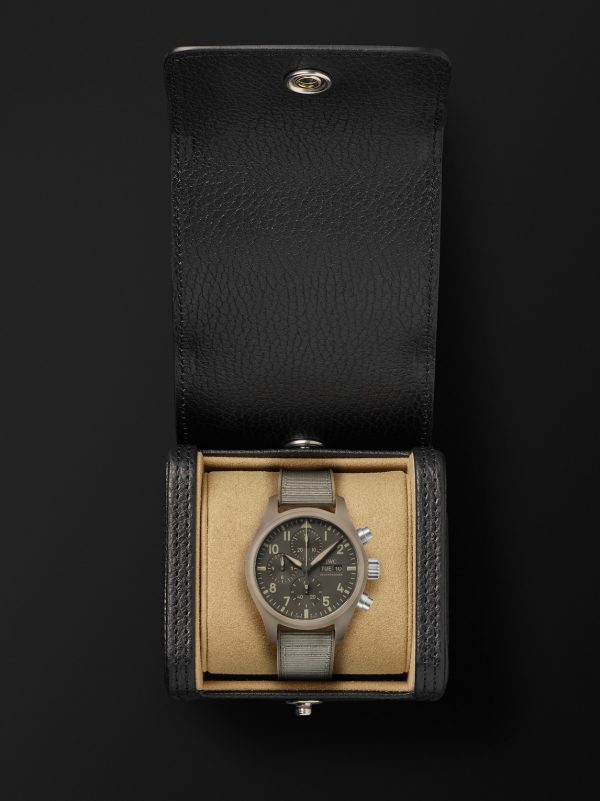 Pilot's Top Gun Mojave Desert Automatic Chronograph 41.9mm Ceramic, Rubber and Grosgrain Watch, Ref. No. IW389402 - E3 Pilot's Top Gun Mojave Desert Automatic Chronograph 41.9mm Ceramic, Rubber and Grosgrain Watch, Ref. No. IW389402 - E3
