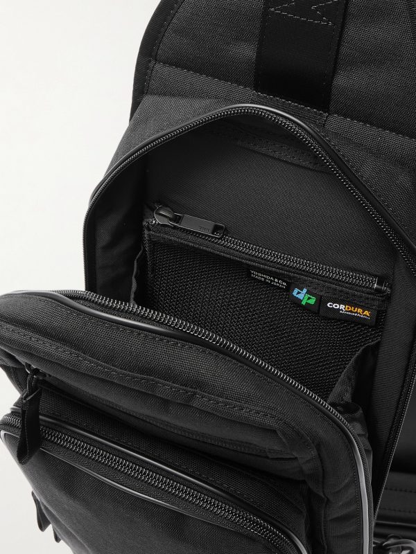 Hybrid Sling Logo-Appliquéd Canvas Backpack - E1
