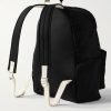 Daypack Leather-Trimmed Denim Backpack - BK