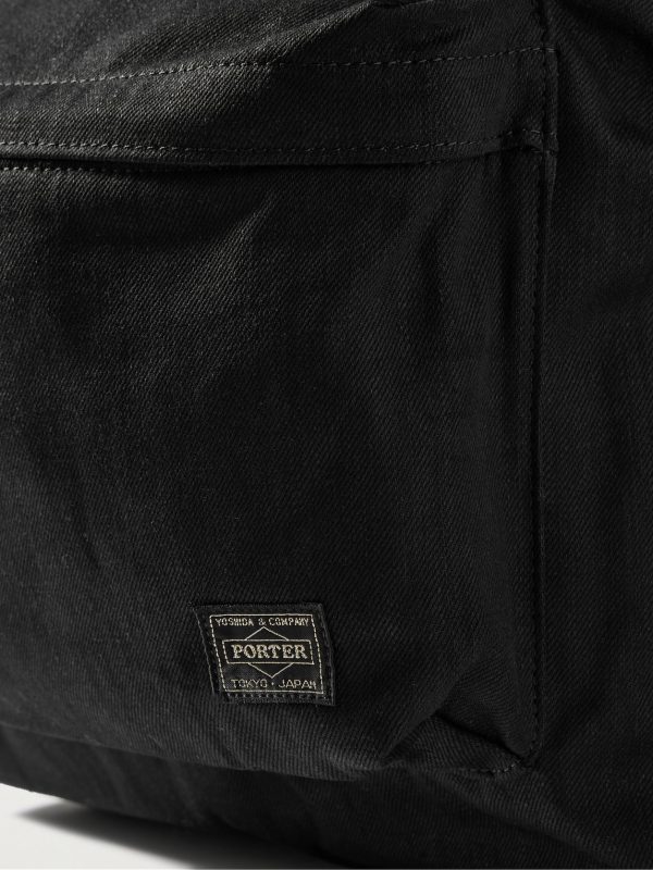 Daypack Leather-Trimmed Denim Backpack - CU