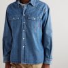Logo-Print Denim Shirt - FR Logo-Print Denim Shirt - FR