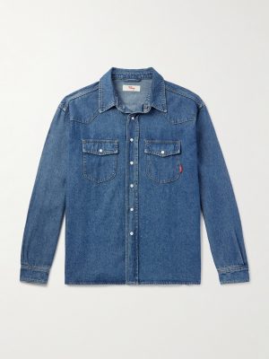 Logo-Print Denim Shirt Logo-Print Denim Shirt
