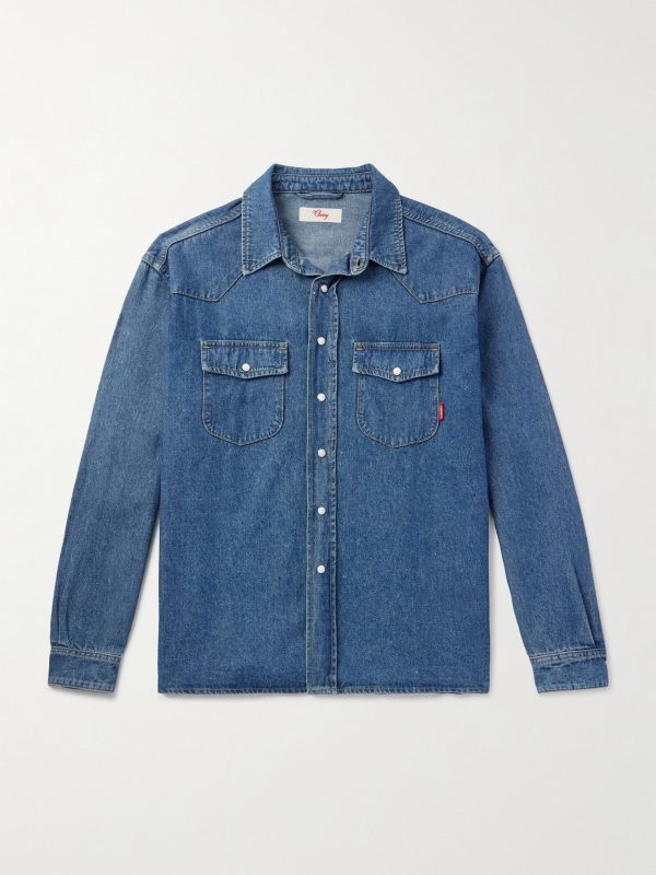 Logo-Print Denim Shirt Logo-Print Denim Shirt