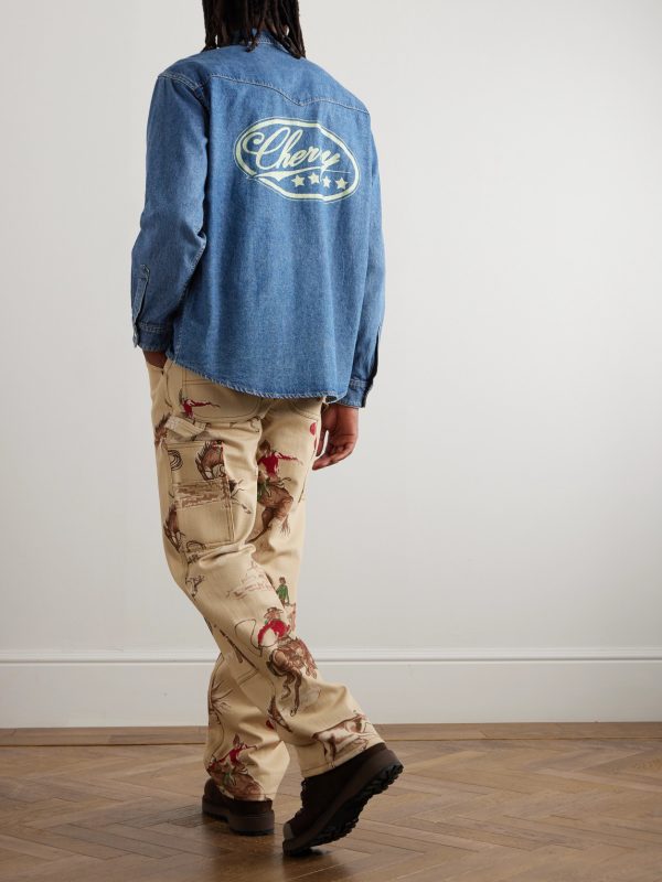 Logo-Print Denim Shirt - OU Logo-Print Denim Shirt - OU