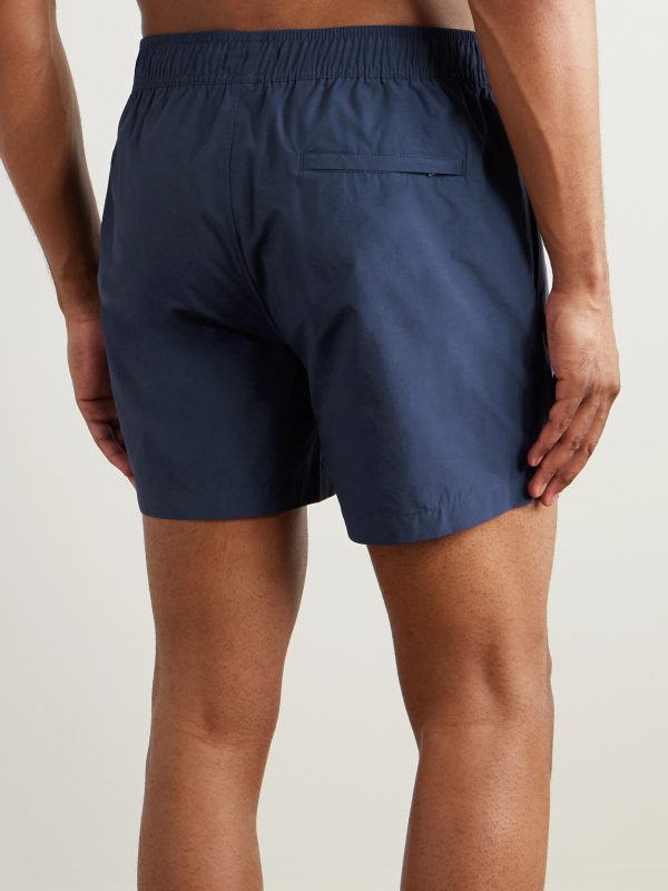 Charles Straight-Leg Mid-Length Swim Shorts - BK Charles Straight-Leg Mid-Length Swim Shorts - BK