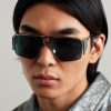 + Valentino Rossi Assen Aviator-Style Silver-Tone Sunglasses - OU + Valentino Rossi Assen Aviator-Style Silver-Tone Sunglasses - OU