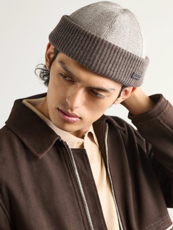 Logo-Appliquéd Herringbone Cotton-Blend and Ribbed-Knit Beanie - OU Logo-Appliquéd Herringbone Cotton-Blend and Ribbed-Knit Beanie - OU