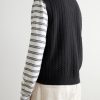 Cable-Knit Wool Sweater Vest - BK