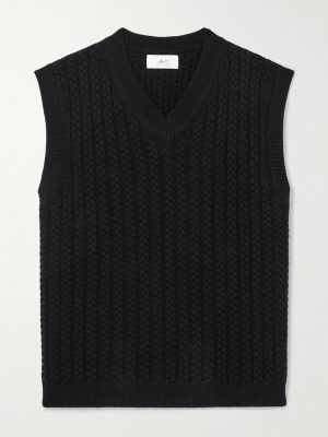 Cable-Knit Wool Sweater Vest