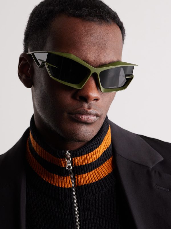 Injected Cat-Eye Acetate Sunglasses - OU Injected Cat-Eye Acetate Sunglasses - OU