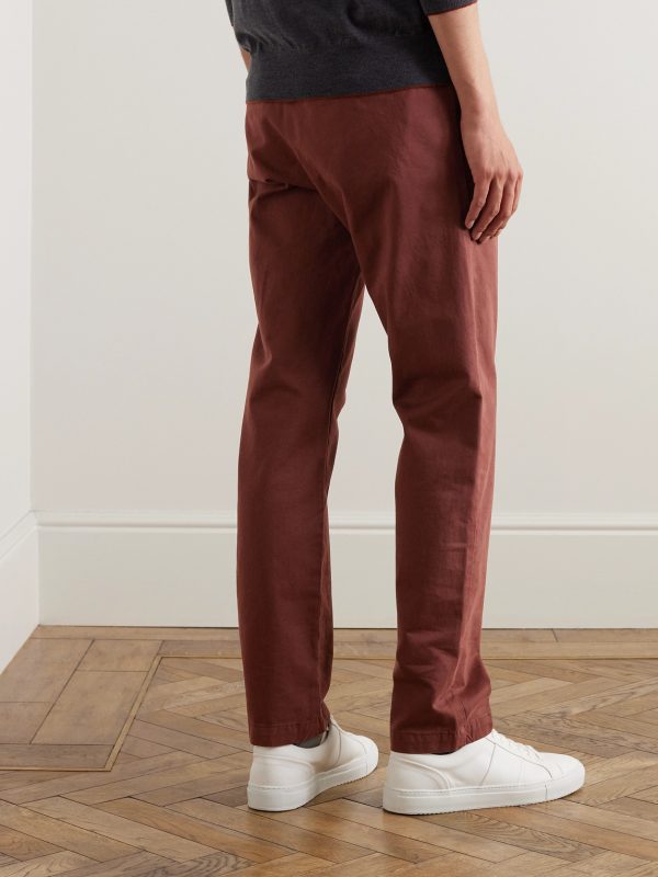Samuel Straight-Leg Cotton-Blend Twill Chinos - BK Samuel Straight-Leg Cotton-Blend Twill Chinos - BK