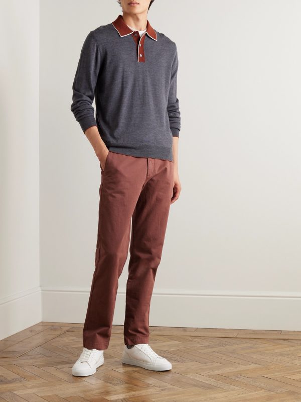Samuel Straight-Leg Cotton-Blend Twill Chinos - OU Samuel Straight-Leg Cotton-Blend Twill Chinos - OU