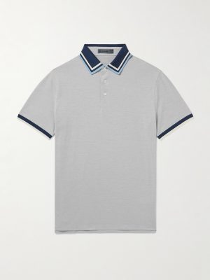+ G/FORE Golf Striped Logo-Appliquéd Piqué Polo Shirt + G/FORE Golf Striped Logo-Appliquéd Piqué Polo Shirt