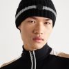 Kilian Logo-Appliquéd Striped Ribbed Cashmere Ski Beanie - OU