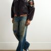 Embroidered Quilted Shell-Trimmed Cotton-Velvet Bomber Jacket - OU