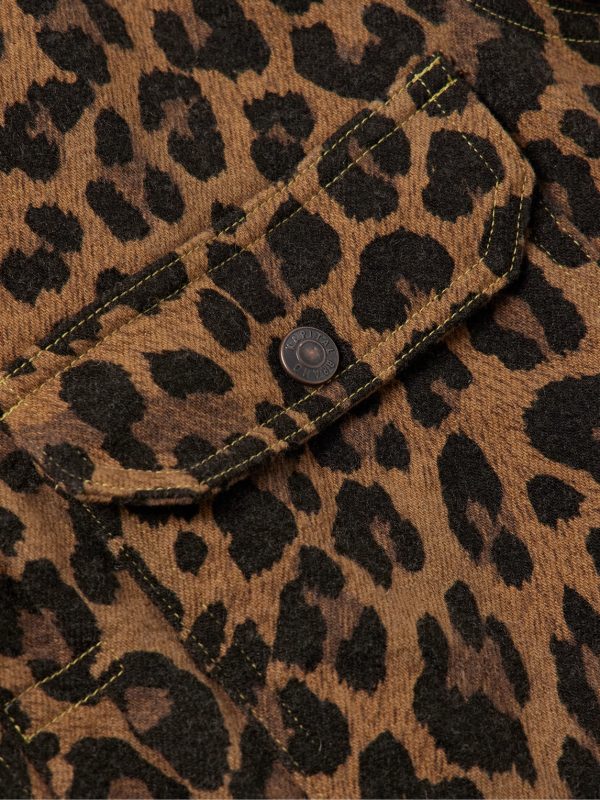 Leopard-Print Brushed Cotton-Blend Twill Jacket - E1 Leopard-Print Brushed Cotton-Blend Twill Jacket - E1