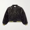 Logo-Embroidered Zip-Detailed Cotton-Velvet Bomber Jacket Logo-Embroidered Zip-Detailed Cotton-Velvet Bomber Jacket