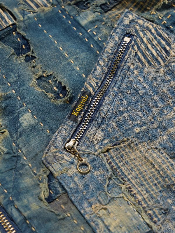 Boro Distressed Patchwork Denim Jacket - CU