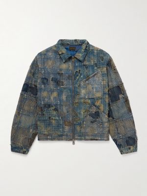 Boro Distressed Patchwork Denim Jacket Boro Distressed Patchwork Denim Jacket