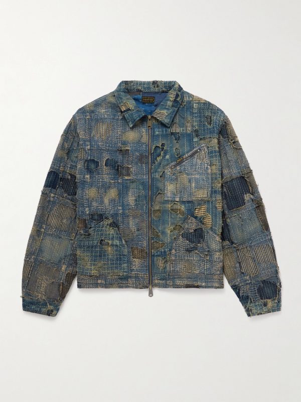 Boro Distressed Patchwork Denim Jacket