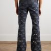 Speakeasy Slim-Fit Flared Printed Distressed Jeans - BK Speakeasy Slim-Fit Flared Printed Distressed Jeans - BK