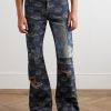 Speakeasy Slim-Fit Flared Printed Distressed Jeans - FR Speakeasy Slim-Fit Flared Printed Distressed Jeans - FR