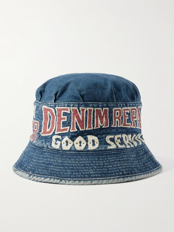 Laundry Printed Denim Bucket Hat - BK